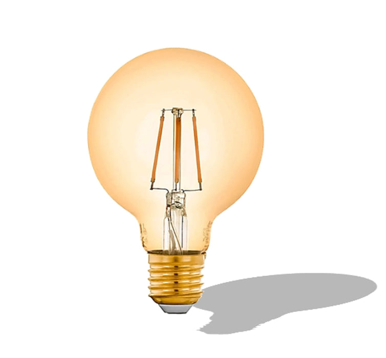 5W LED Filament Bulb G80 E27 Amber Glass 2700K - E27 Bulb