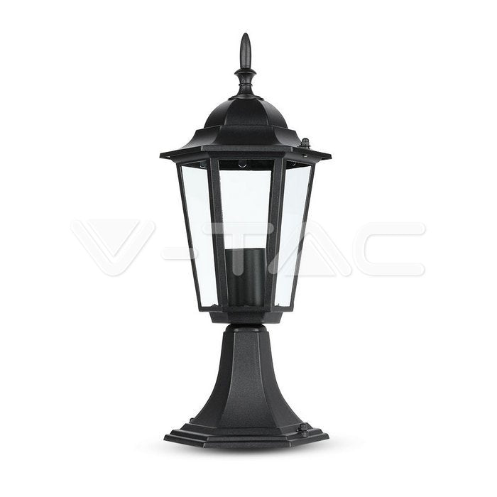 Outdoor Garden Pedestal Light E27 30cm in Black - LED light