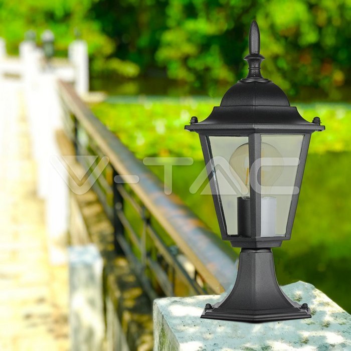 Garden Stand Lamp E27 30cm Matt Black - LED light