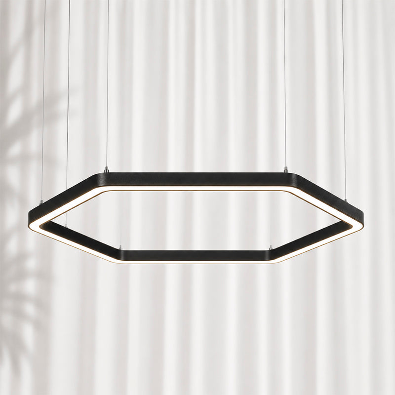324W VERSA BLACK Hexagonal LED Pendant Light 3CCT