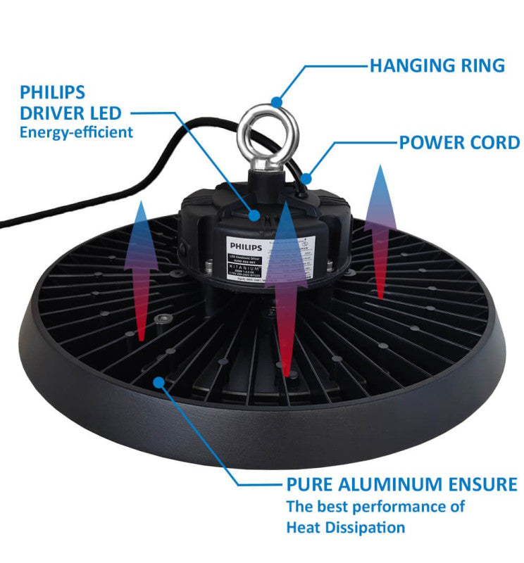 200W Dimmable NEW ITALY LED UFO High Bay with PHILIPS Driver - LED high bay