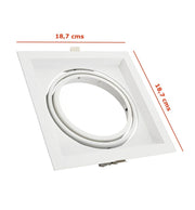 Housing for AR111 LED Bulb Adjustable Single Recessed White - LED Accessories