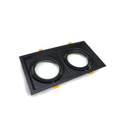 Housing for AR111 LED Bulbs Adjustable Double Recessed Black - FAST 2-4 working days - LED Accessories