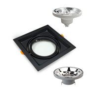 Housing for AR111 LED Bulb Adjustable Single Recessed Black - Lighting Accessories - Accessories