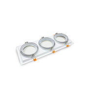 Housing for AR111 LED Bulbs Adjustable Double Recessed White - LED Accessories