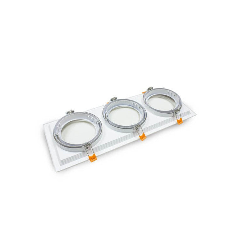 Housing for AR111 LED Bulbs Adjustable Double Recessed White - LED Accessories