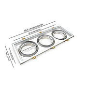 Housing for AR111 LED Bulbs Adjustable Double Recessed White - LED Accessories