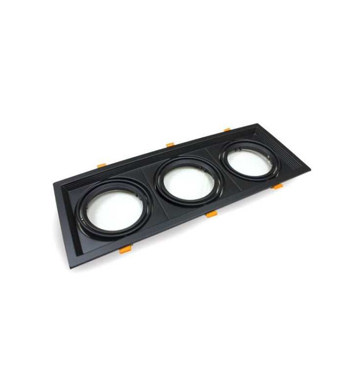 Housing for AR111 LED Bulbs Adjustable Triple Recessed Black - FAST 2-4 working days - LED Accessories