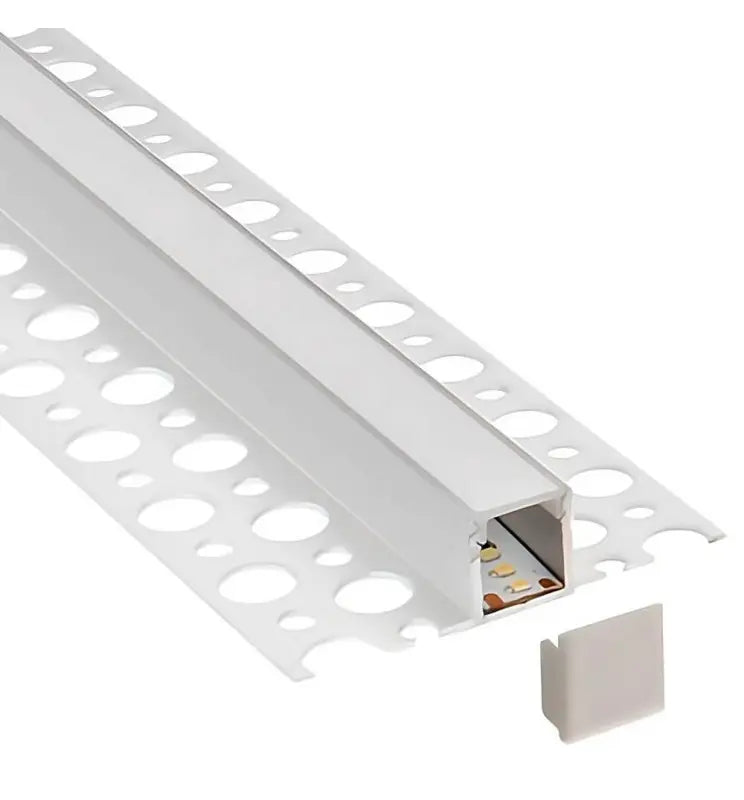 Architectural Aluminum Profile Flush with Plaster / Drywall | for LED Strips | 2 meters