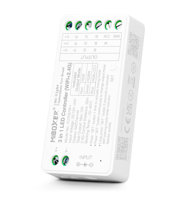 12-24V WiFi LED Controller 3-in-1 RGB - RGBW - RGBCCT - RF 2.4 GHz