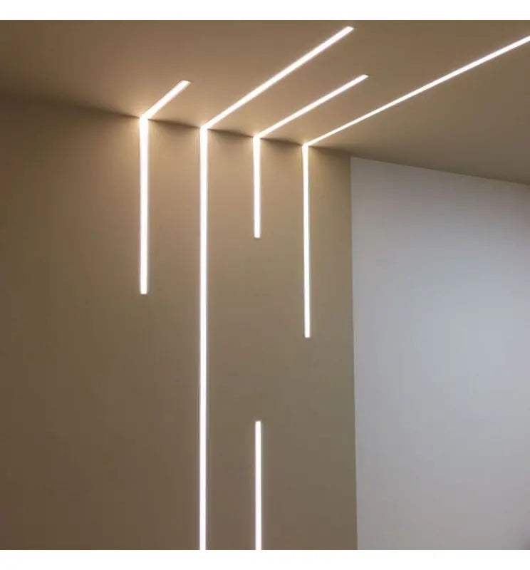 Architectural Aluminum Profile Flush with Plaster / Drywall | for LED Strips | 2 meters