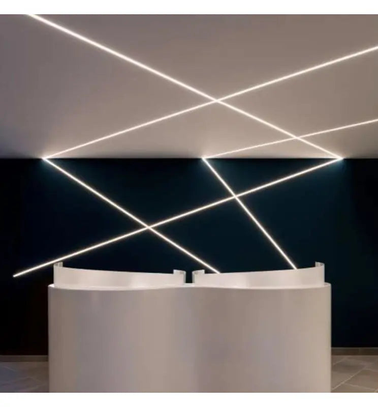 Architectural Aluminum Profile Flush with Plaster / Drywall | for LED Strips | 2 meters