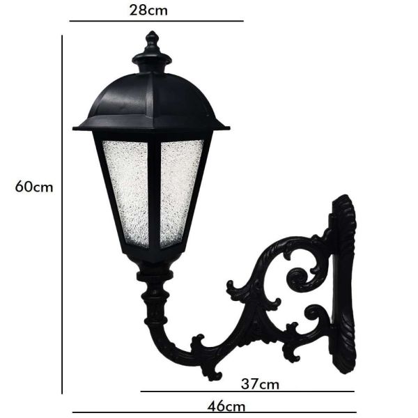 Outdoor KING Wall light for E27 Bulb with arm