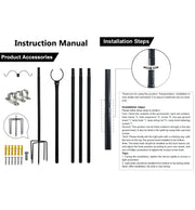 Set Of 2 Metal Supports For Outdoor Lighting 2.4 Meters - STANDARD 20-30 working days - LED Accessories