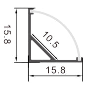 LED Aluminum Corner Profile 2m - Lighting Accessories - Accessories