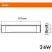 24W Integrated LED Batten 60cm with OSRAM Chip and 3 CCT - LED Batten