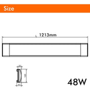 48W Integrated LED Batten Light 120cm with OSRAM Chip 3 CCT - LED Batten