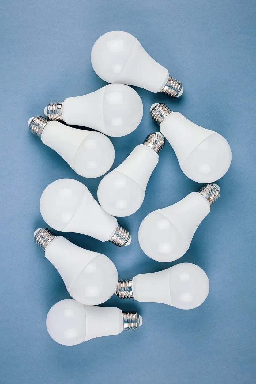 led-bulbs-blue-background