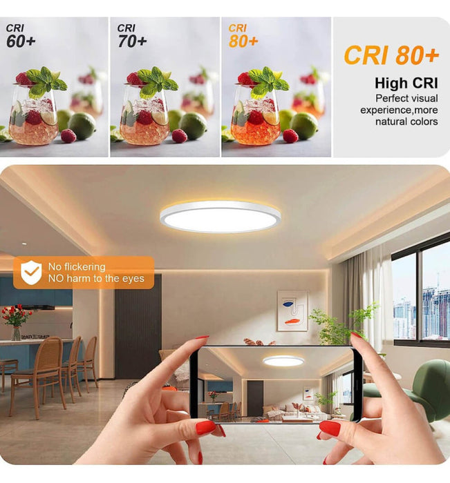 18W LED Ceiling Light RGB+CCT with Remote Control