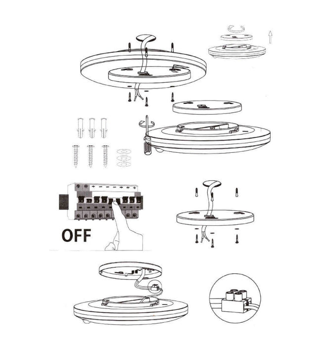 20W Outdoor LED Ceiling Light with Motion Sensor 4000K IP54