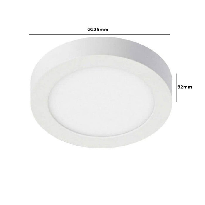 20W Round Surface LED Ceiling Light with OSRAM Chip 6000K - LED