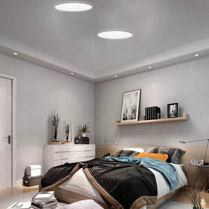 24W Surface Mounted NARVIK LED Ceiling Light Silver 4000K - LED ceiling lighting