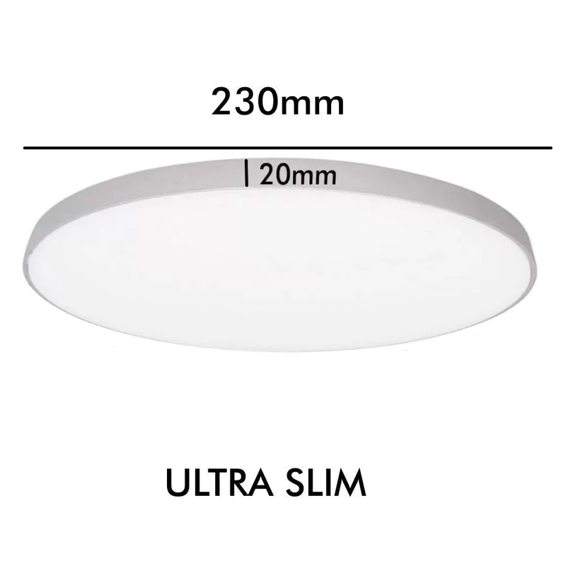 24W Surface Mounted NARVIK LED Ceiling Light Silver 4000K - LED ceiling lighting
