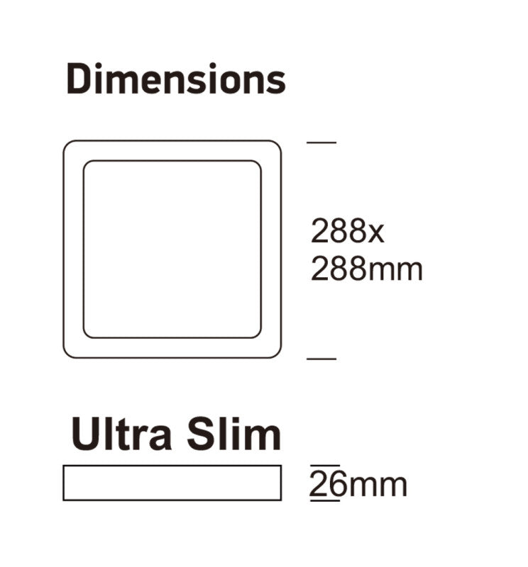 30W LED Ceiling Surface Light Square UGR19 140Lm/W CRI92 4CCT