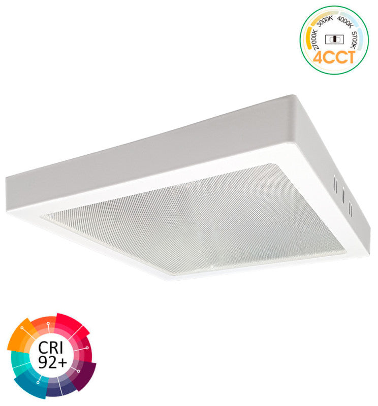 30W LED Ceiling Surface Light Square UGR19 140Lm/W CRI92 4CCT