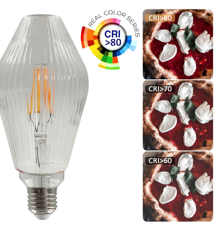 7W E27 Amber Diamond LED Filament Bulb - E27 Bulb