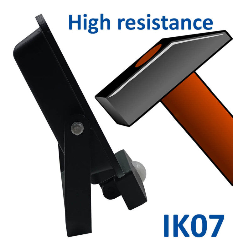 30W LED Floodlight AURORA 140Lm/W with PIR Motion Sensor