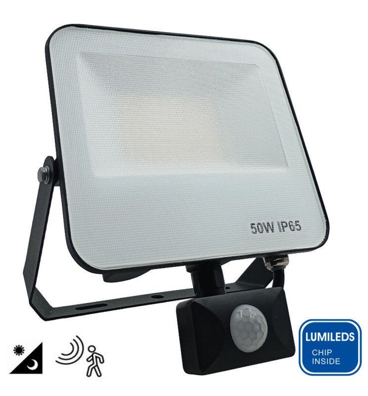 50W LED Floodlight AURORA 140Lm/W with PIR Motion Sensor