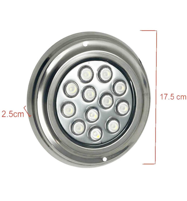 36W Underwater LED Light 12V DC IP68 Stainless Steel 4000K