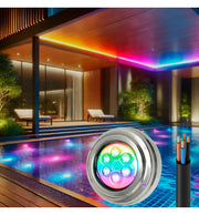 18W Underwater LED Light 12V DC IP68 Stainless Steel RGB - STANDARD 20-30 working days - Underwater LED