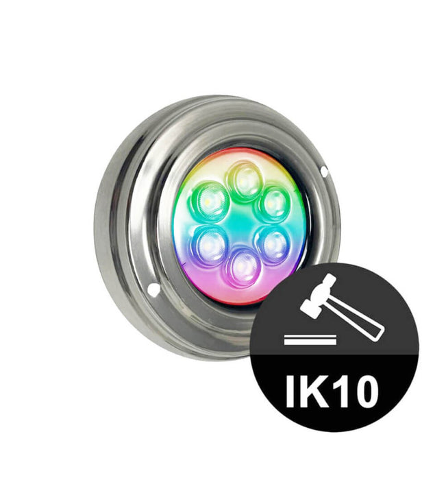 18W Underwater LED Light 12V DC IP68 Stainless Steel RGB