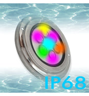 18W Underwater LED Light 12V DC IP68 Stainless Steel RGB - STANDARD 20-30 working days - Underwater LED