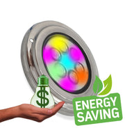 18W Underwater LED Light 12V DC IP68 Stainless Steel RGB - STANDARD 20-30 working days - Underwater LED