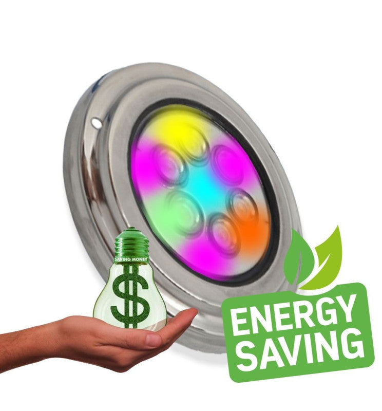 18W Underwater LED Light 12V DC IP68 Stainless Steel RGB - STANDARD 20-30 working days - Underwater LED