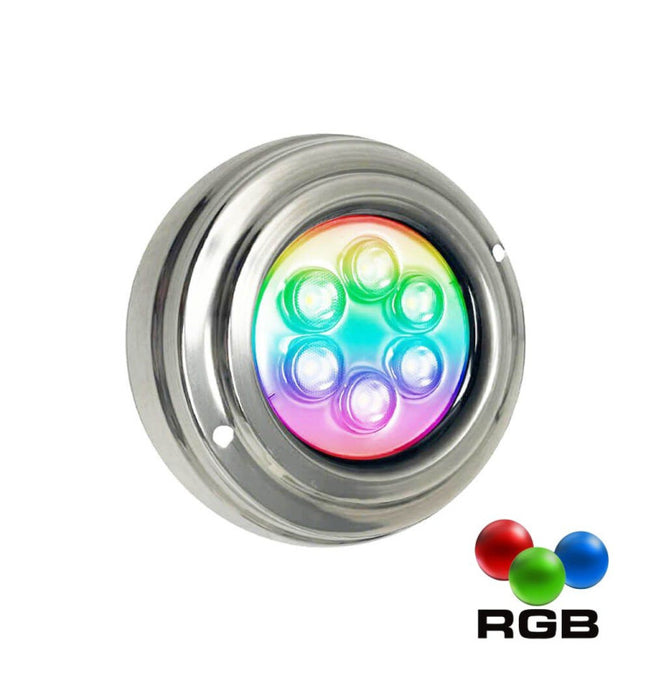 18W Underwater LED Light 12V DC IP68 Stainless Steel RGB