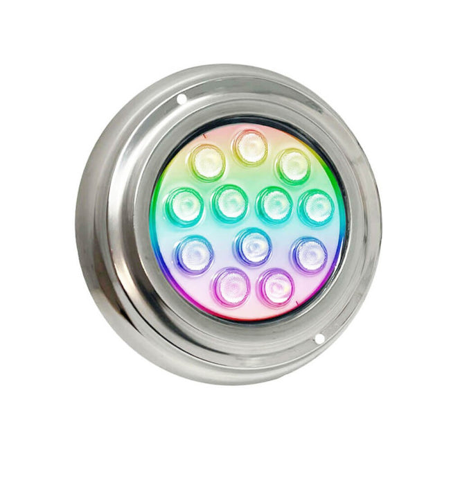 36W Underwater LED Light 12V DC IP68 Stainless Steel RGB