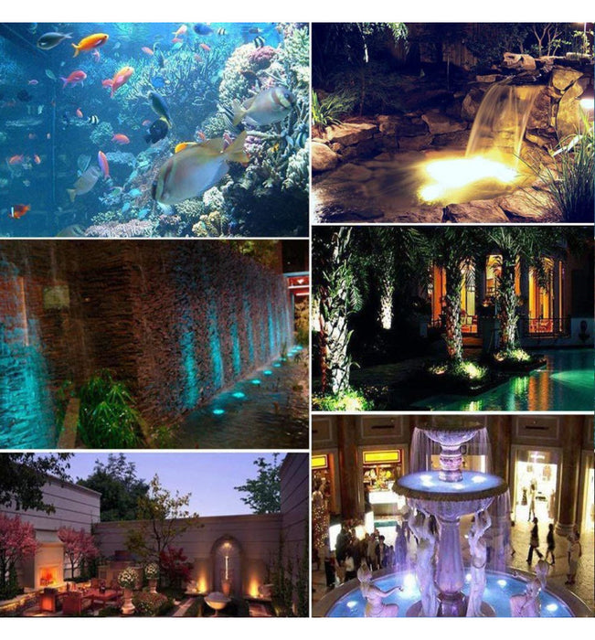 36W Underwater LED Light 12V DC IP68 Stainless Steel RGB