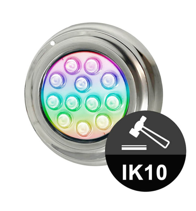36W Underwater LED Light 12V DC IP68 Stainless Steel RGB