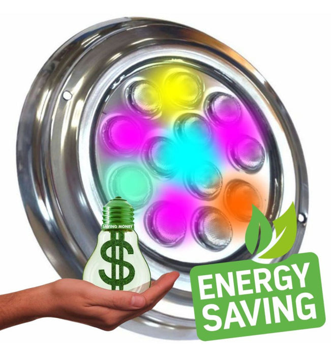 36W Underwater LED Light 12V DC IP68 Stainless Steel RGB