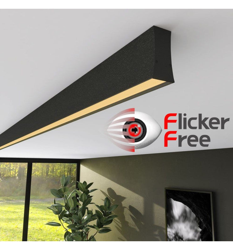 LED Linear Light LOLA Black 0.5m - 1m - 1.5m - 2m - Ceiling Light Fixtures - Linear Lights