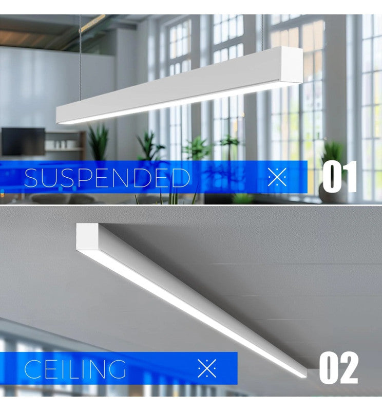 50W White Linkable Linear POLARIS LED Pendant Light 150cm 3 CCT