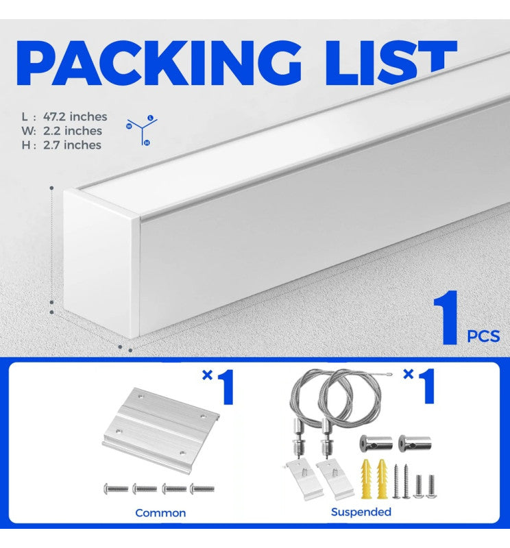 50W White Linkable Linear POLARIS LED Pendant Light 150cm 3 CCT