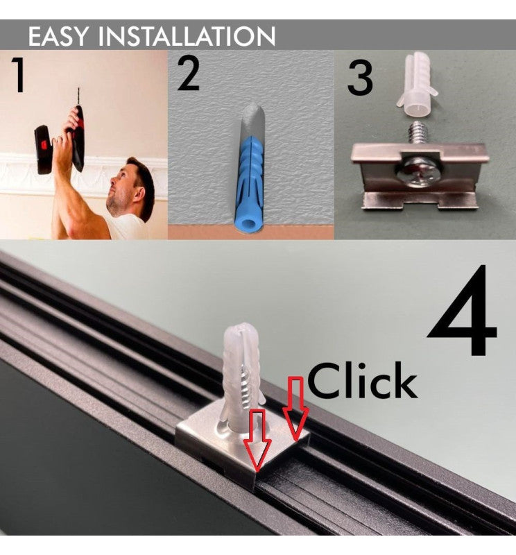 LED Linear Light LOLA Black 0.5m - 1m - 1.5m - 2m