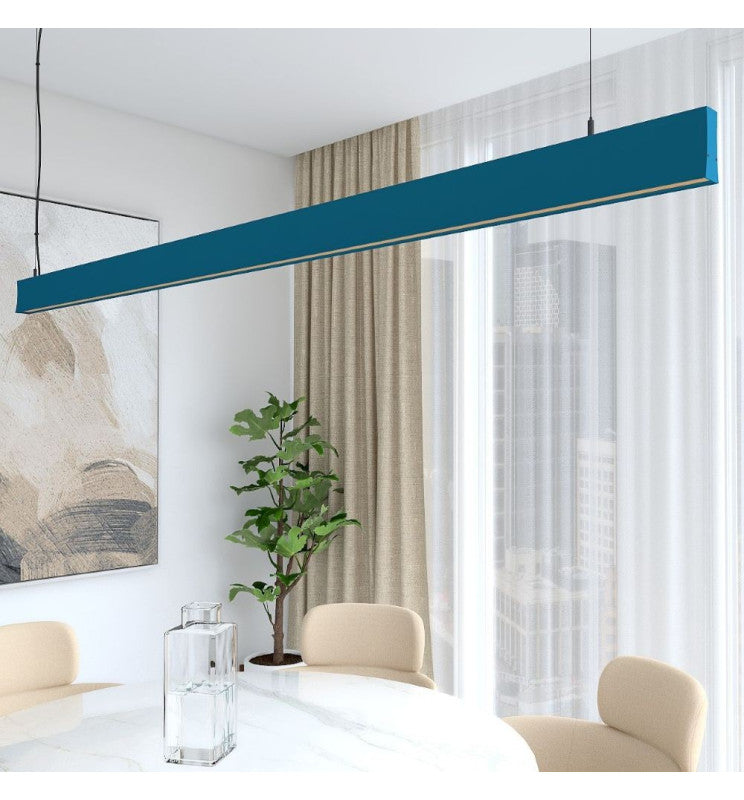 LED Linear Pendant Light LOLA Blue 0.5m - 1m - 1.5m - 2m - Ceiling Light Fixtures - Linear Lights