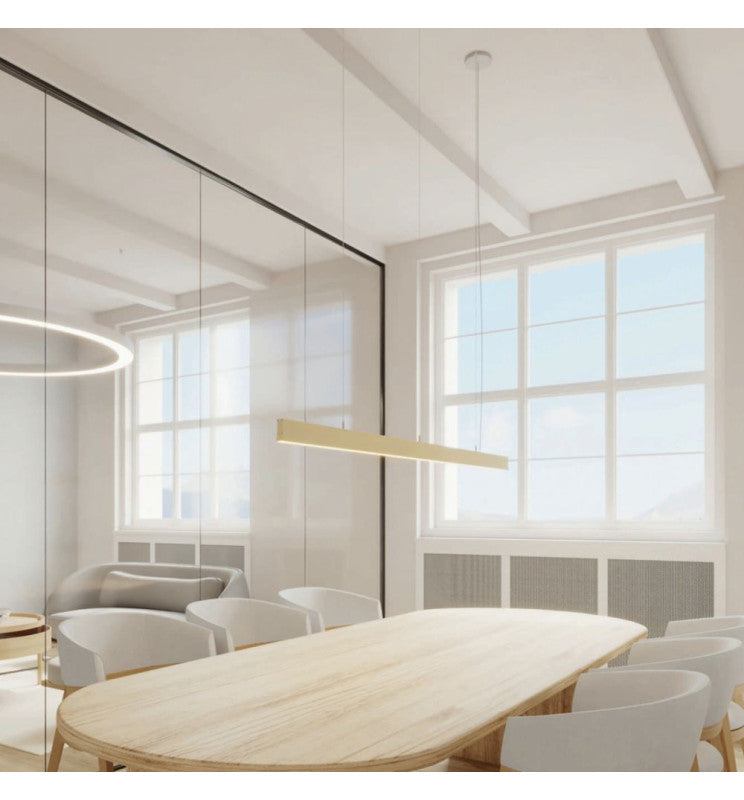 LED Linear Pendant Light LOLA Ivory 0.5m - 1m - 1.5m - 2m - Ceiling Light Fixtures - Linear Lights