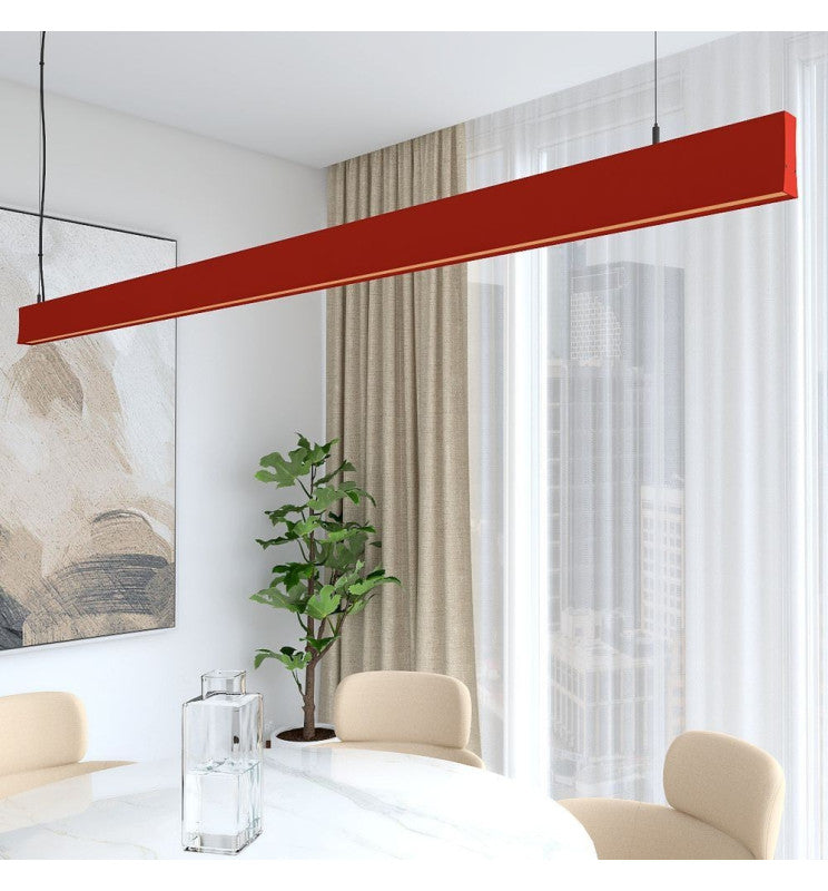 LED Linear Pendant Light LOLA Red 0.5m - 1m - 1.5m - 2m - Linear Lights